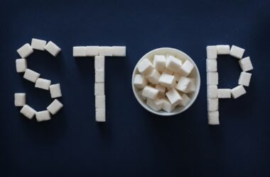 the word stop spelled out of marshmallows in a bowl