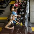 top view at young people running on treadmills in 2025 02 22 12 57 39 utc