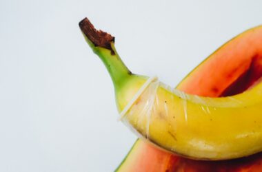 yellow banana fruit on white surface