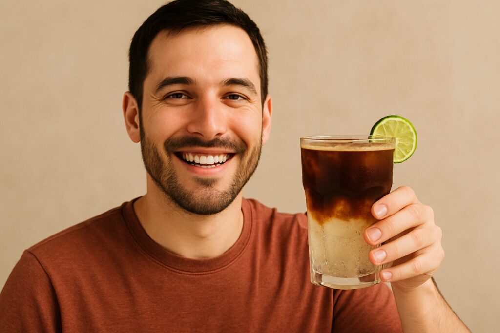 Ten napój wygląda jak gin z tonikiem, ale stawia na nogi lepiej niż energetyk. Hit lata 2025 dla każdego faceta. 6 espresso tonic facet